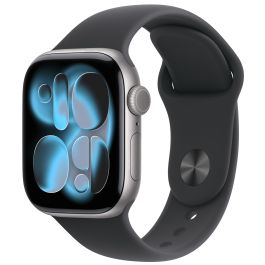 Apple Watch Series 11 42mm Space Grey Aluminium Case GPS Sport Band (S/M) [Black]